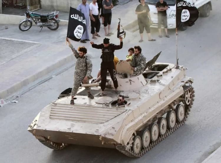 daesh on a stolen APC